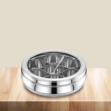 AVIAS Stainless steel Deluxe Spice box with See-through lid